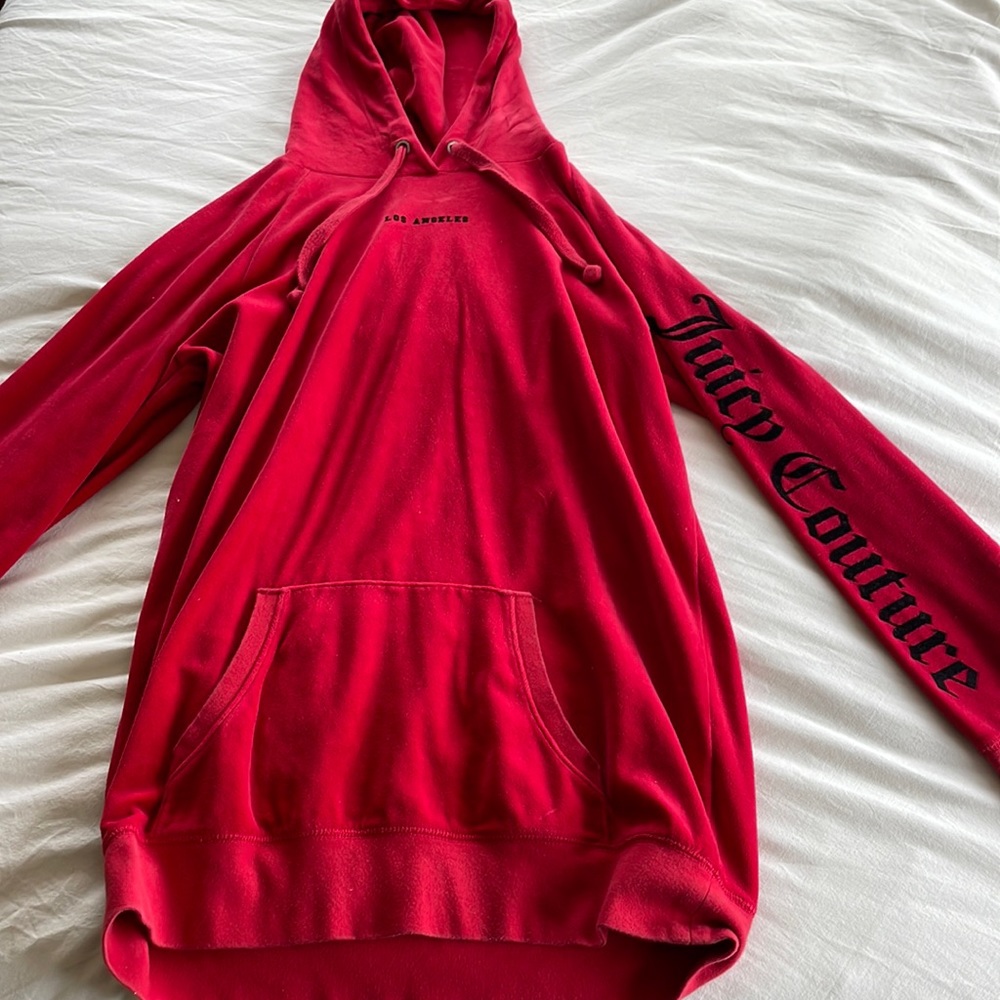 JUICY COUTURE Oversized Red Hoodie Size M